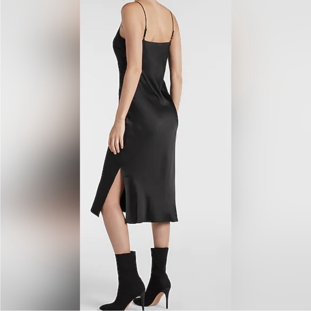 Express Black Cowl Neck Slip Midi Dress – Size M - Picture 12 of 12